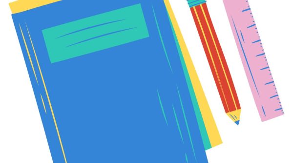illustration of school supplies